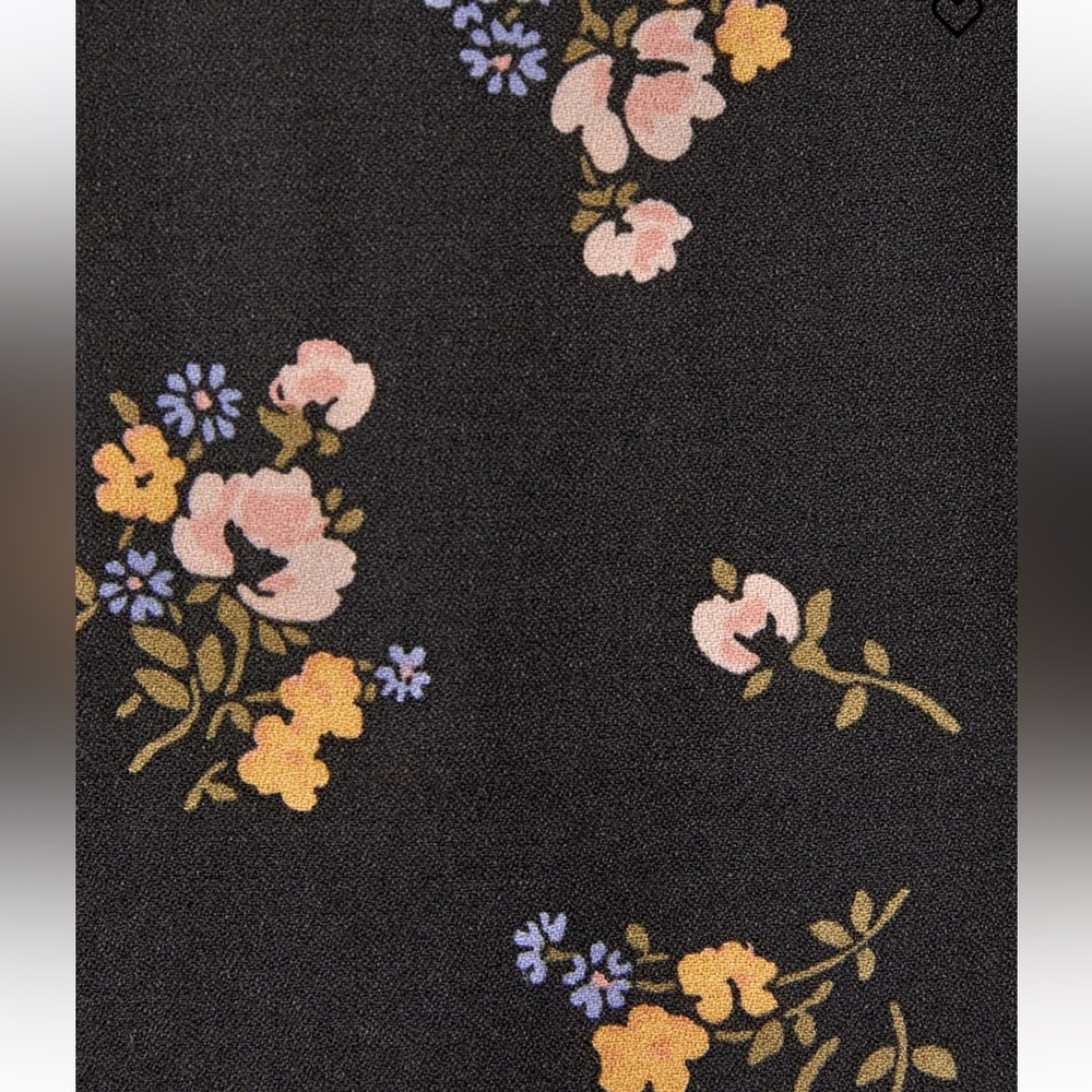 Reformation Mica Dress in Evita — Black Floral Midi - Picture 2 of 5